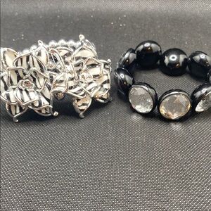 Black and Silver Beaded Bracelets